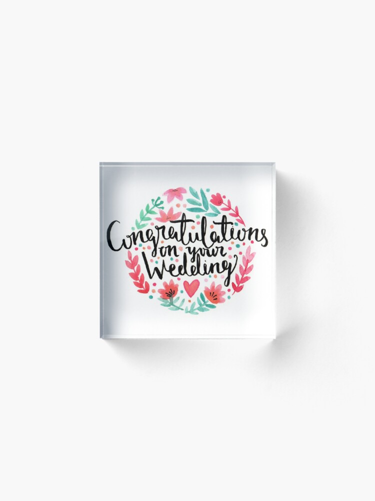Wedding Congratulations Sticker for Sale by sunny-sidesup