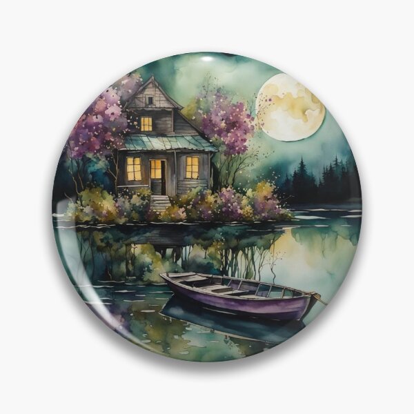 Item preview, The Lakefront House in The Moonlight designed and sold by redask2me.
