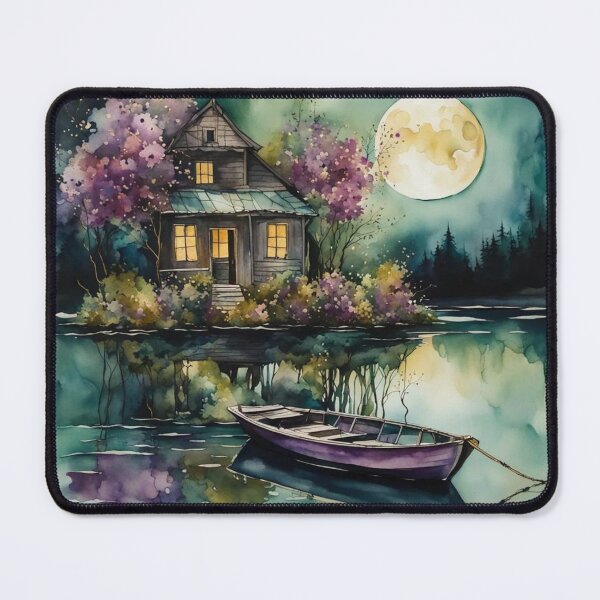Item preview, The Lakefront House in The Moonlight designed and sold by redask2me.