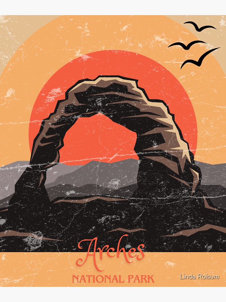 Thumbnail 3 of 3, Sticker, Arches National Park designed and sold by jouvaygifts.