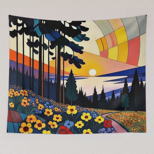 Item preview, Floral Mountainside designed and sold by George Hutton Hunter.