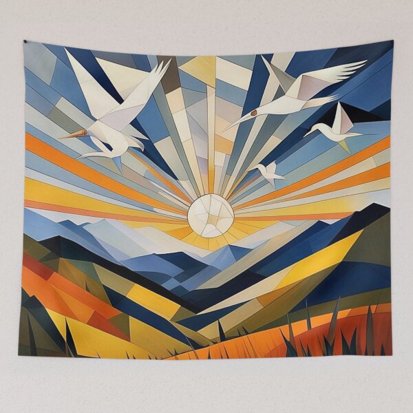Item preview, White Birds in sunlight designed and sold by George Hutton Hunter.