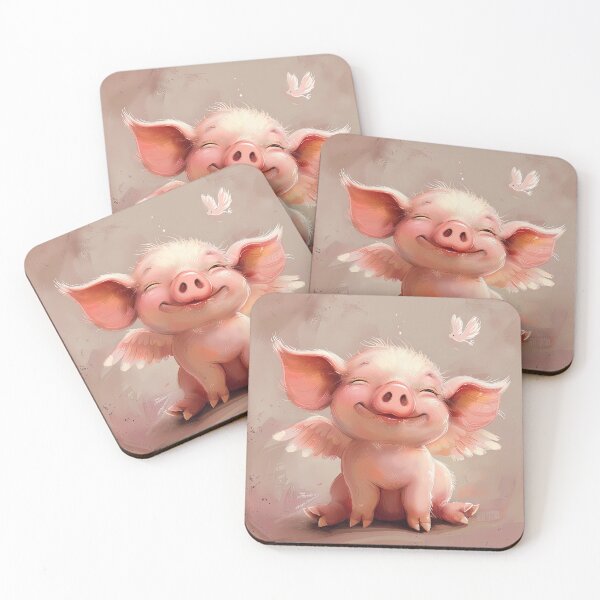 Item preview, Danish style piggy with wings designed and sold by ARTelierDigital.