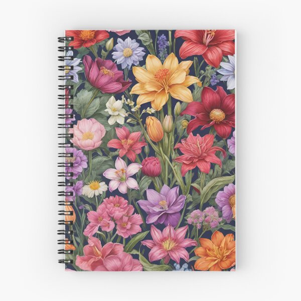 Item preview, Colorful Vintage Blossom Spring Flowers Leaves and Wildflowers Pattern Floral Poster designed and sold by HAKKI ARSLAN.