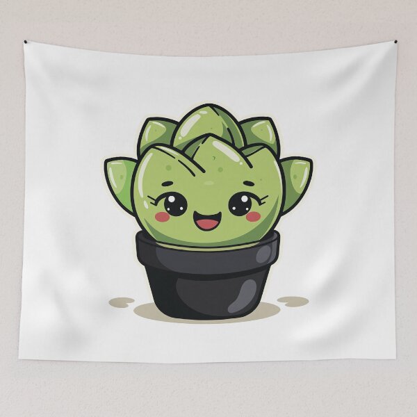Item preview, Adorable Kawaii Succulent in a Pot designed and sold by flamini.