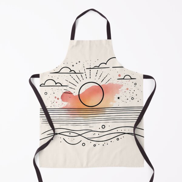 Item preview, Sunset watercolor line art designed and sold by PetPaletteCards.