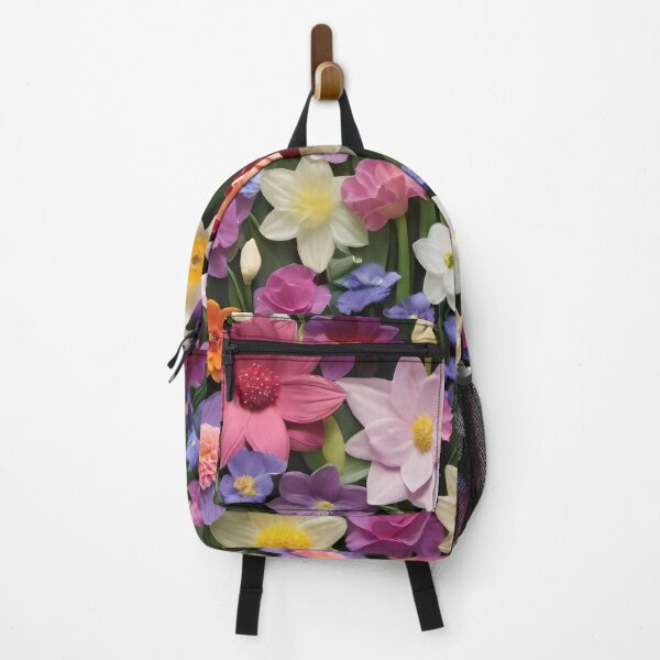 Item preview, Colorful Spring Flowers Leaves and Wildflowers Pattern Background Wallpaper Poster Design designed and sold by HAKKI ARSLAN.