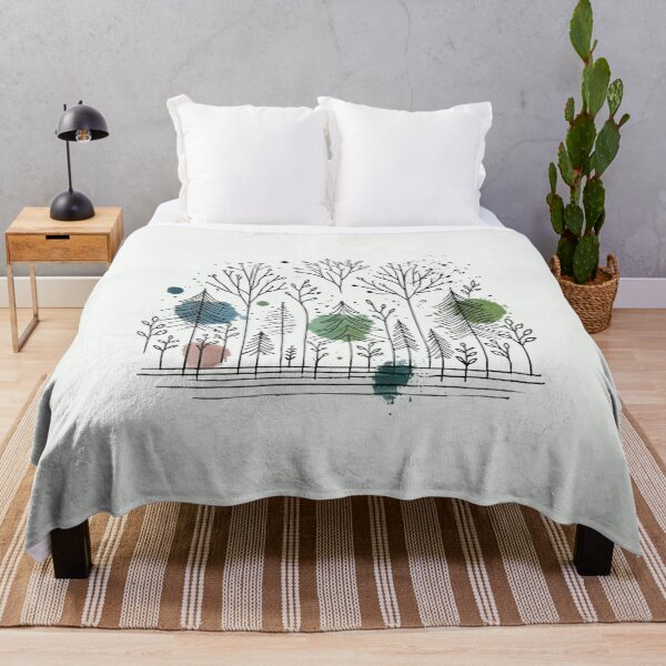 Item preview, Forest watercolor line art designed and sold by PetPaletteCards.