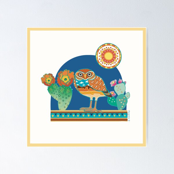 Item preview, Cactus Garden Owl designed and sold by SusanFayeCarr.