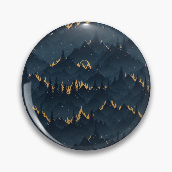 Item preview, Fiery Mountain Night - Dramatic Landscape Pattern designed and sold by Daniel Haddad.