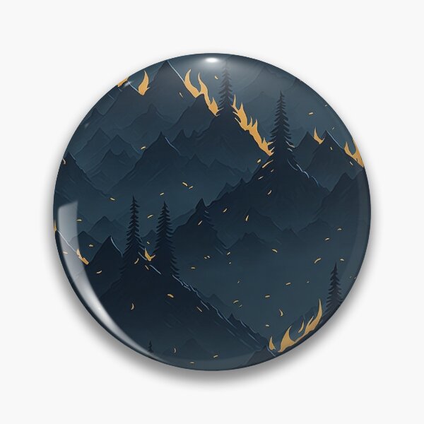 Item preview, Blazing Peaks - Dramatic Mountain Fire Scene designed and sold by Daniel Haddad.