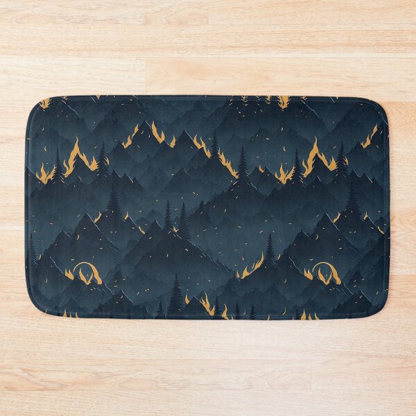 Item preview, Blazing Peaks - Dramatic Mountain Fire Scene designed and sold by Daniel Haddad.