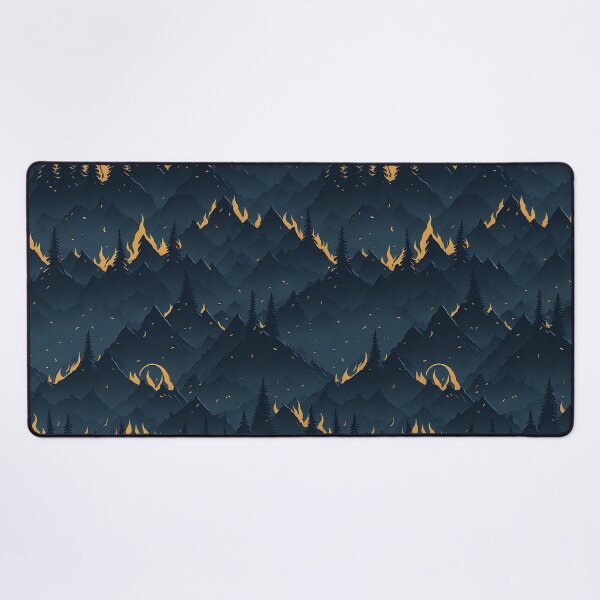 Item preview, Blazing Peaks - Dramatic Mountain Fire Scene designed and sold by Daniel Haddad.