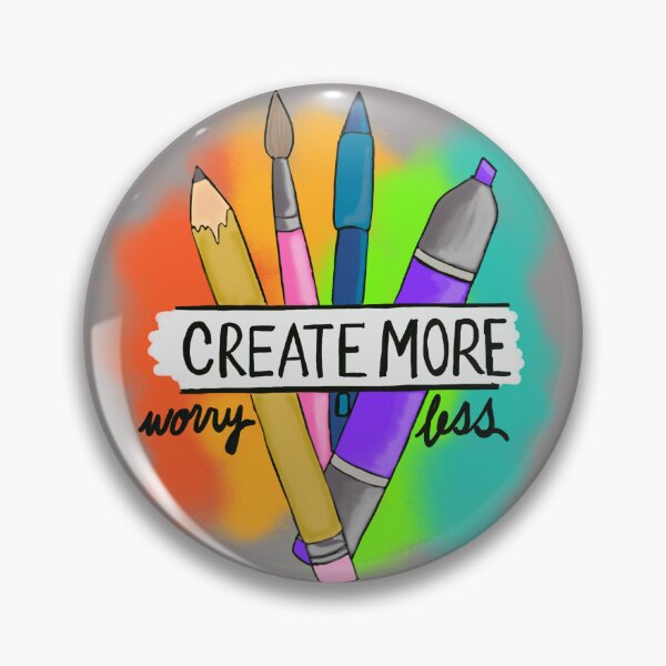 Item preview, Create More, Worry Less designed and sold by Scribbles By Brittany.