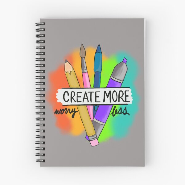 Item preview, Create More, Worry Less designed and sold by Scribbles By Brittany.