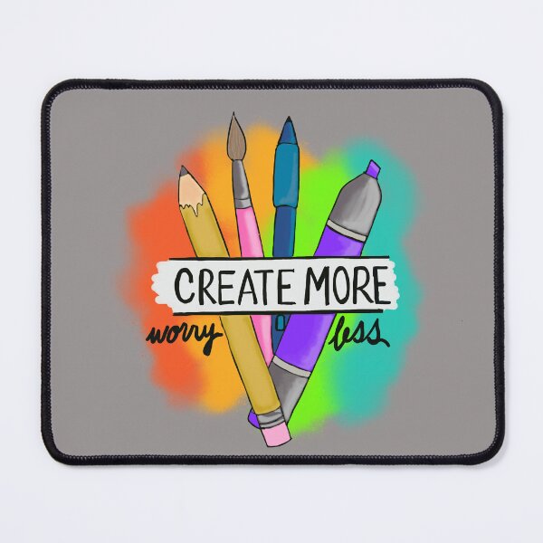 Item preview, Create More, Worry Less designed and sold by Scribbles By Brittany.