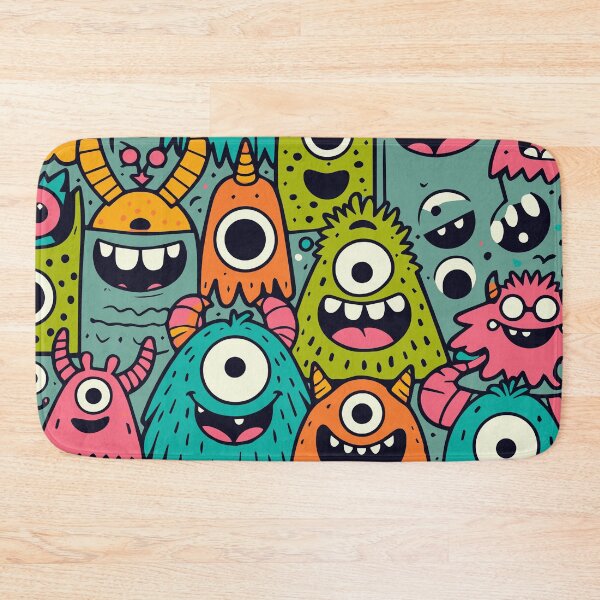 Item preview, Funny Monsters Pattern designed and sold by ArtFactoryAI.