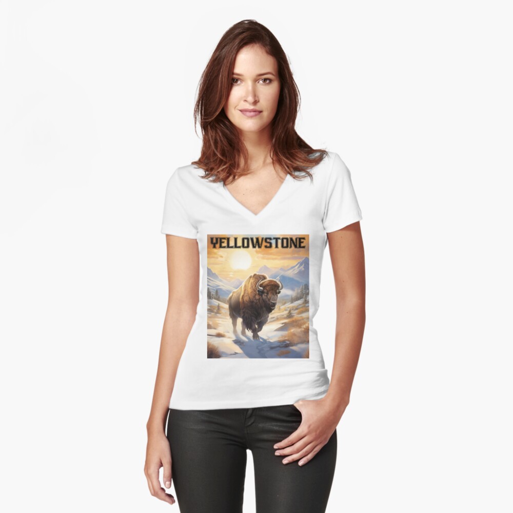 Item preview, Fitted V-Neck T-Shirt designed and sold by jouvaygifts.