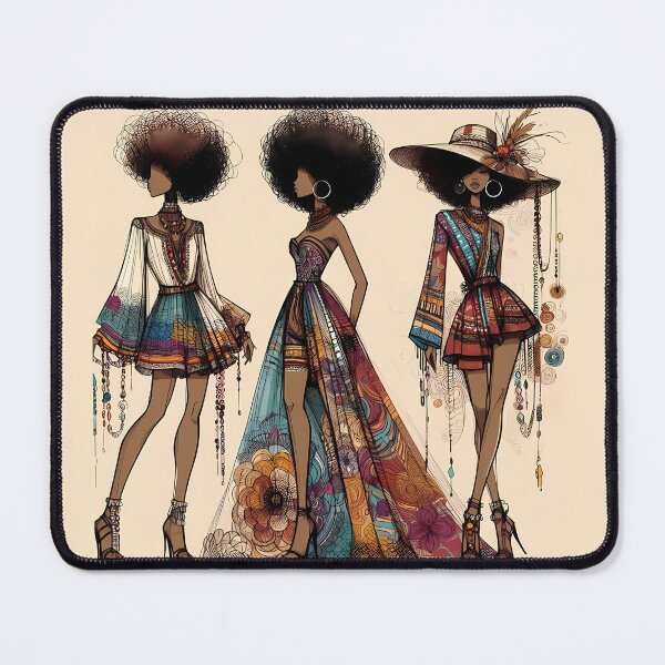 Item preview, Afro-Style Women Threesome Trend designed and sold by Indoni.