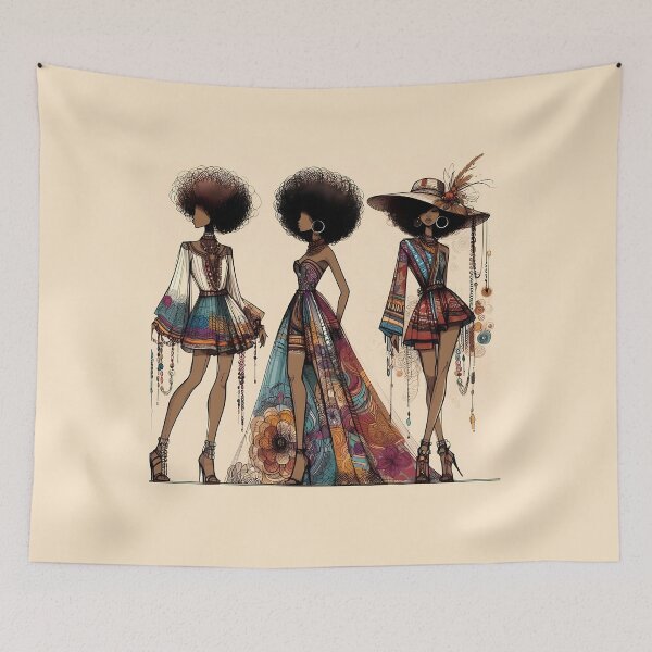 Item preview, Afro-Style Women Threesome Trend designed and sold by Indoni.
