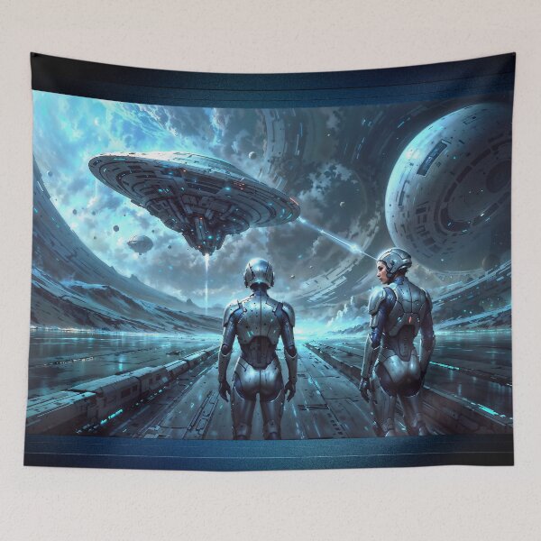 Item preview, Planetary Trans-Dimensional Teleportation Outpost Astonishing AI Concept Art by Xzendor7 designed and sold by Xzendor7 Digital Art Creations.