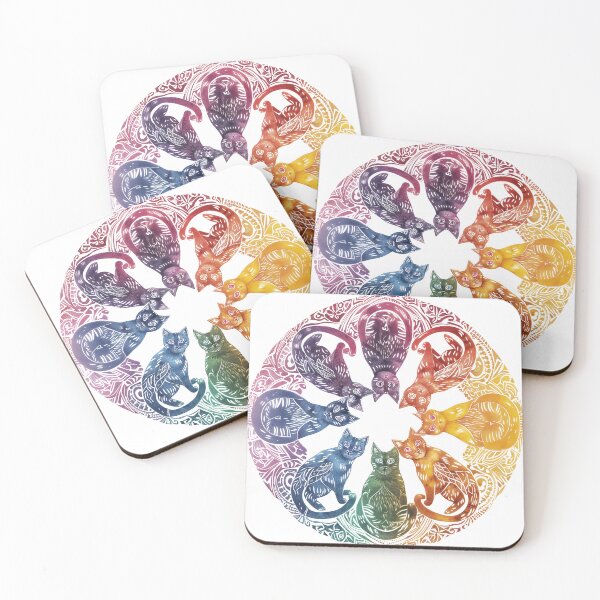 Item preview, Rainbow Cats Mandala designed and sold by wyntera.