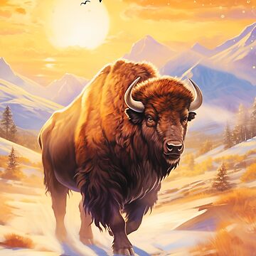 Artwork thumbnail, Bison in Yellowstone National Park by Linda Roisum