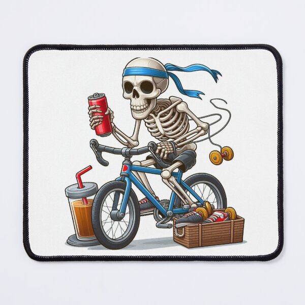 Item preview, Rocker Skeleton Riding a Bicycle designed and sold by GaborSkeleton.
