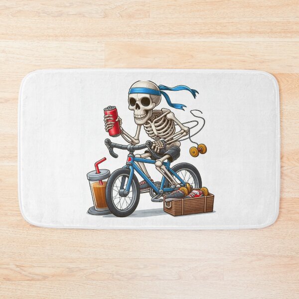 Item preview, Rocker Skeleton Riding a Bicycle designed and sold by GaborSkeleton.