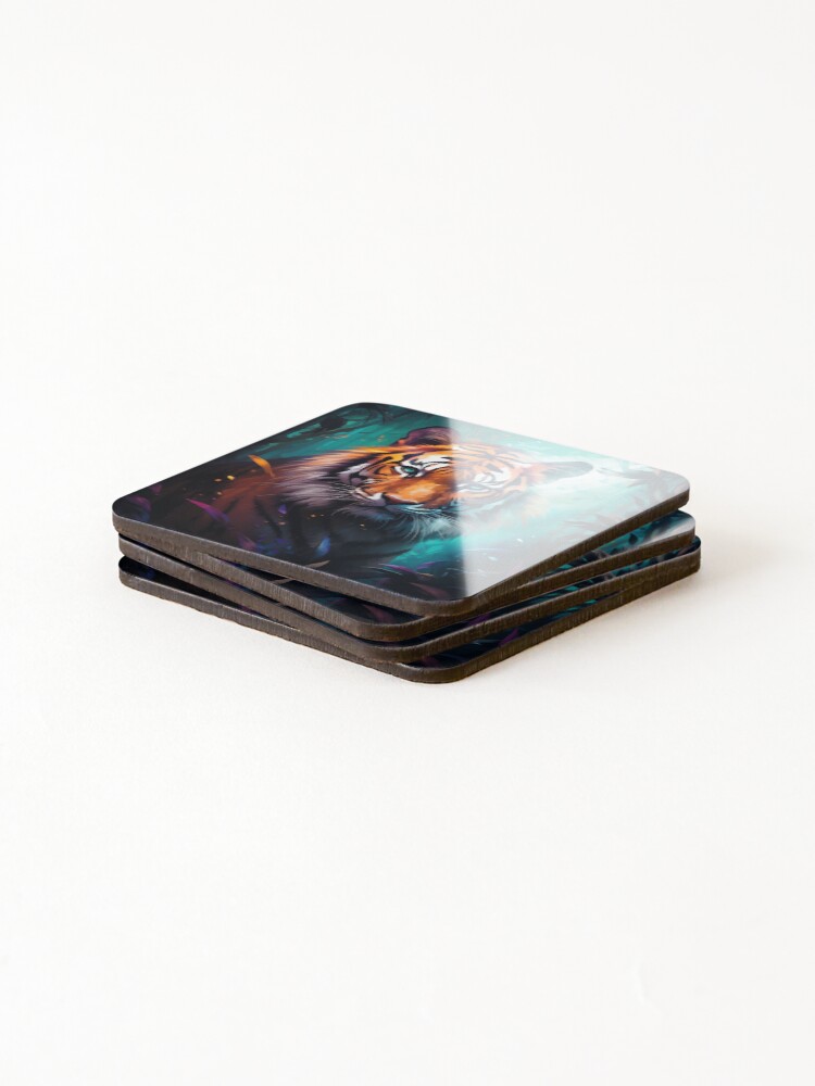 Thumbnail 4 of 5, Coasters (Set of 4), Tiger designed and sold by Rtymer.