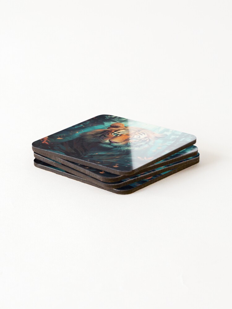 Thumbnail 4 of 5, Coasters (Set of 4), Tiger designed and sold by Rtymer.