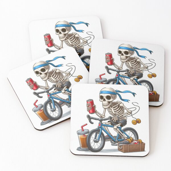 Item preview, Rocker Skeleton Riding a Bicycle designed and sold by GaborSkeleton.