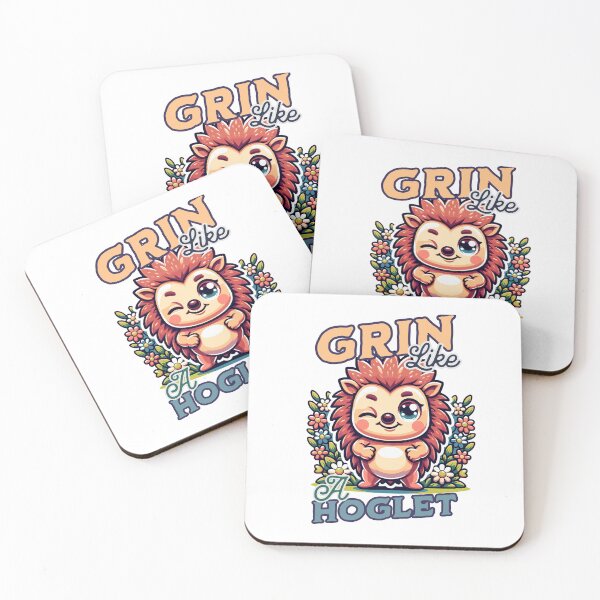 Item preview, Grin Like A Hoglet Baby Hedgehog Cute Animal Hedgies  designed and sold by KayelBee.