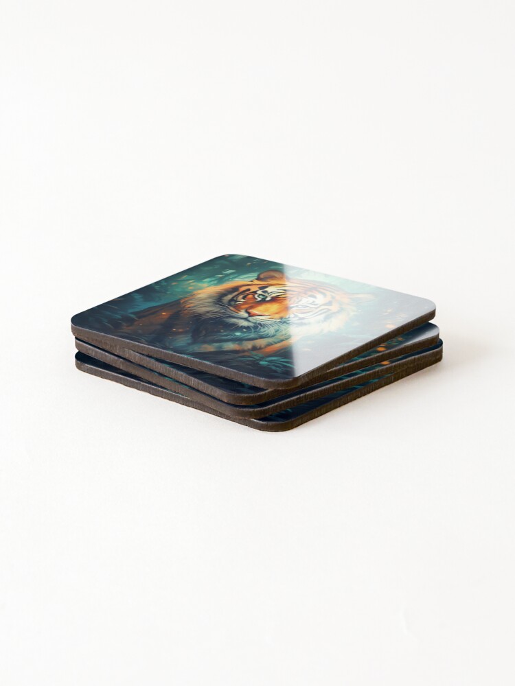 Thumbnail 4 of 5, Coasters (Set of 4), Tiger designed and sold by Rtymer.