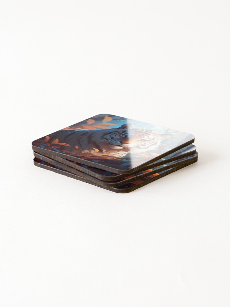 Thumbnail 4 of 5, Coasters (Set of 4), Tiger designed and sold by Rtymer.