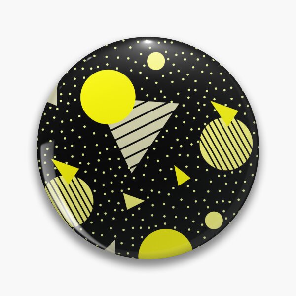 Item preview, Colorful Yellow Geometry Memphis Party Pattern  designed and sold by EvergreenMotifs.