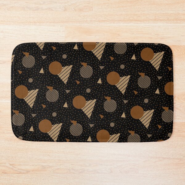 Item preview, Colorful Brown Geometry Memphis Party Pattern  designed and sold by EvergreenMotifs.