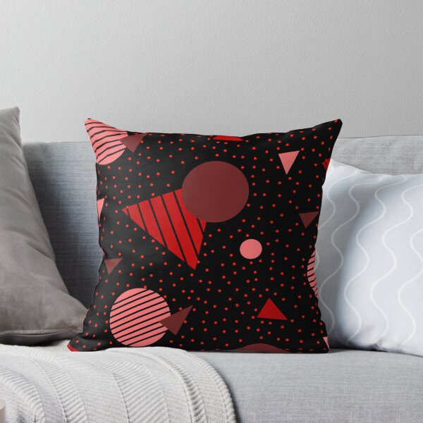 Item preview, Colorful Red Geometry Memphis Party Pattern  designed and sold by EvergreenMotifs.