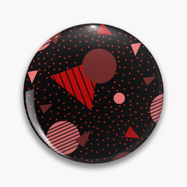 Item preview, Colorful Red Geometry Memphis Party Pattern  designed and sold by EvergreenMotifs.