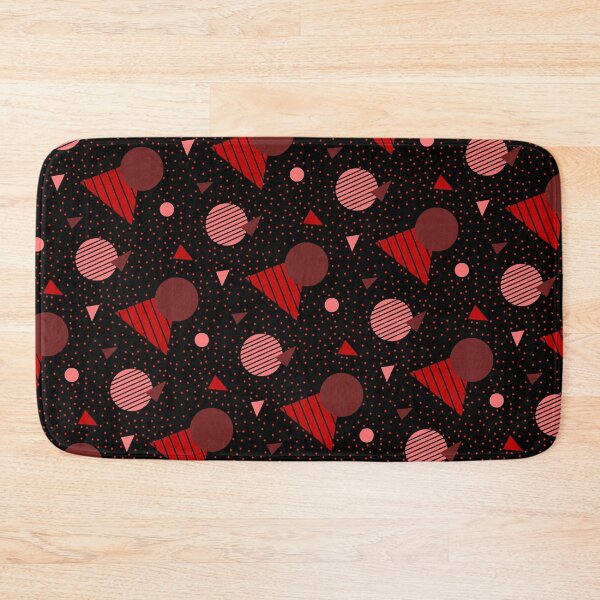 Item preview, Colorful Red Geometry Memphis Party Pattern  designed and sold by EvergreenMotifs.