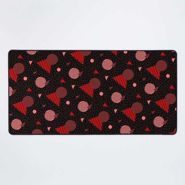 Item preview, Colorful Red Geometry Memphis Party Pattern designed and sold by EvergreenMotifs.