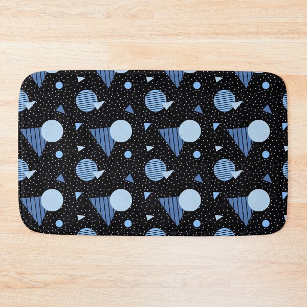 Item preview, Colorful Blue Geometry Memphis Party Pattern  designed and sold by EvergreenMotifs.