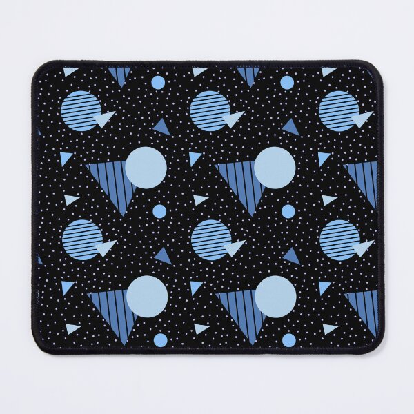 Item preview, Colorful Blue Geometry Memphis Party Pattern  designed and sold by EvergreenMotifs.