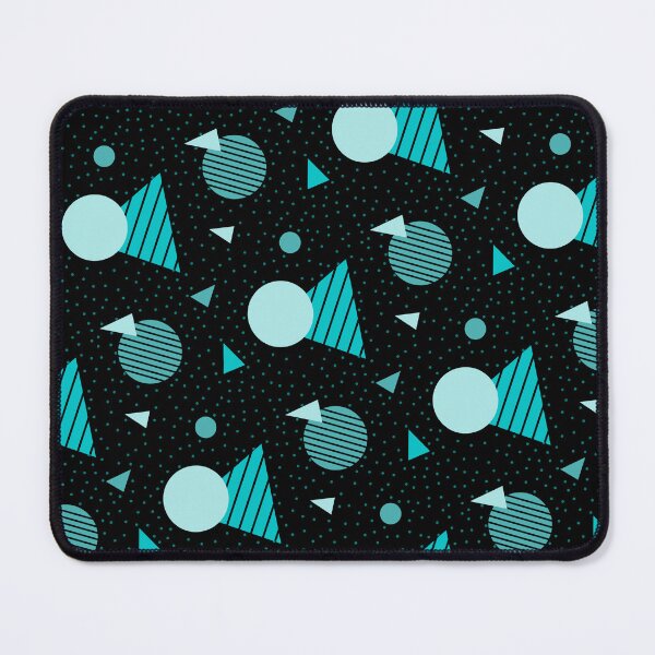 Item preview, Colorful Teal Geometry Memphis Party Pattern  designed and sold by EvergreenMotifs.
