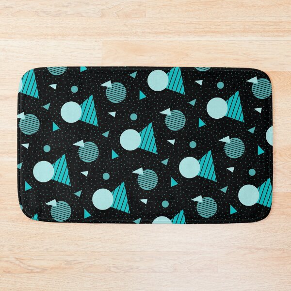 Item preview, Colorful Teal Geometry Memphis Party Pattern  designed and sold by EvergreenMotifs.
