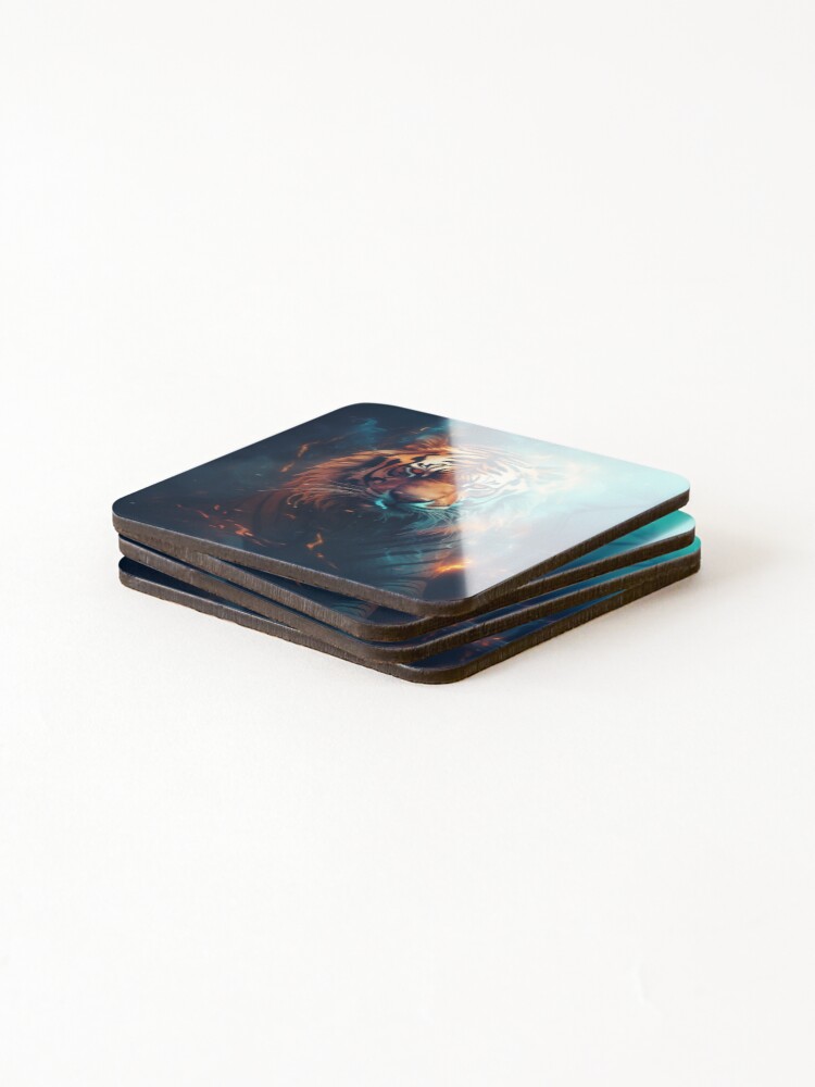 Thumbnail 4 of 5, Coasters (Set of 4), Tiger designed and sold by Rtymer.