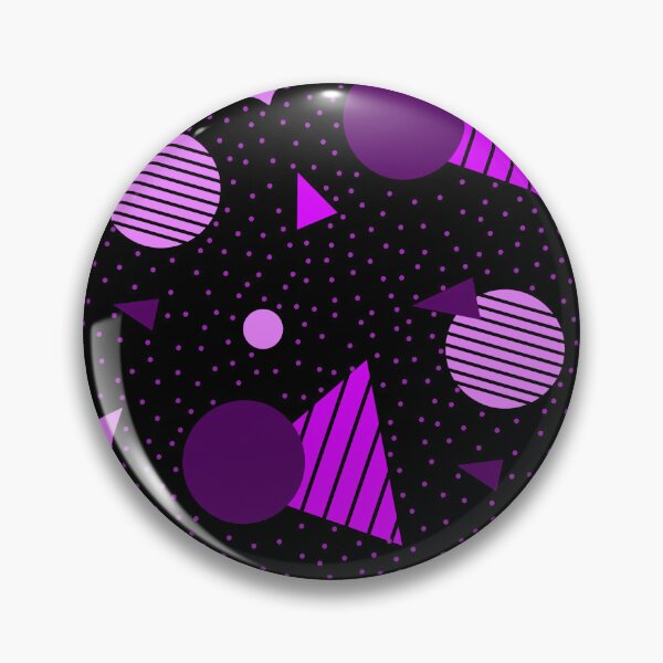 Item preview, Colorful Plethora Of Purple Geometry Memphis Party Pattern  designed and sold by EvergreenMotifs.