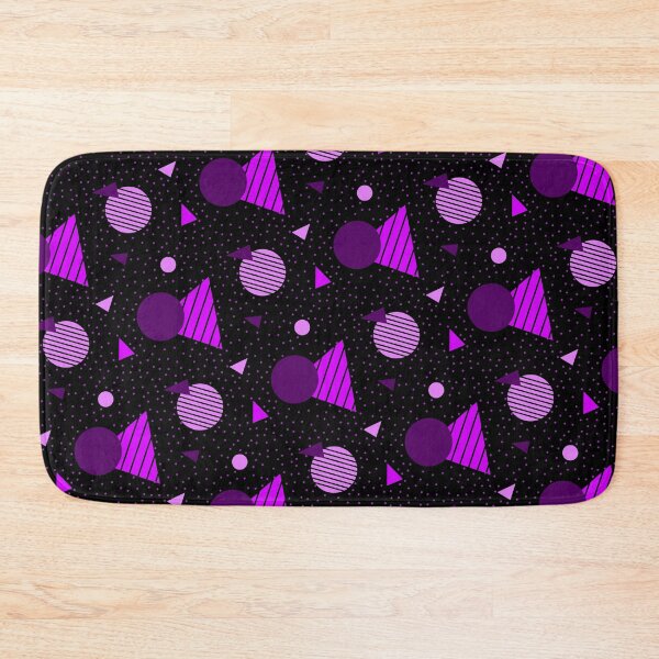 Item preview, Colorful Plethora Of Purple Geometry Memphis Party Pattern  designed and sold by EvergreenMotifs.