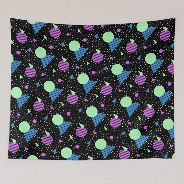 Item preview, Colorful Retro Geometry Memphis Vintage Party Pattern  designed and sold by EvergreenMotifs.