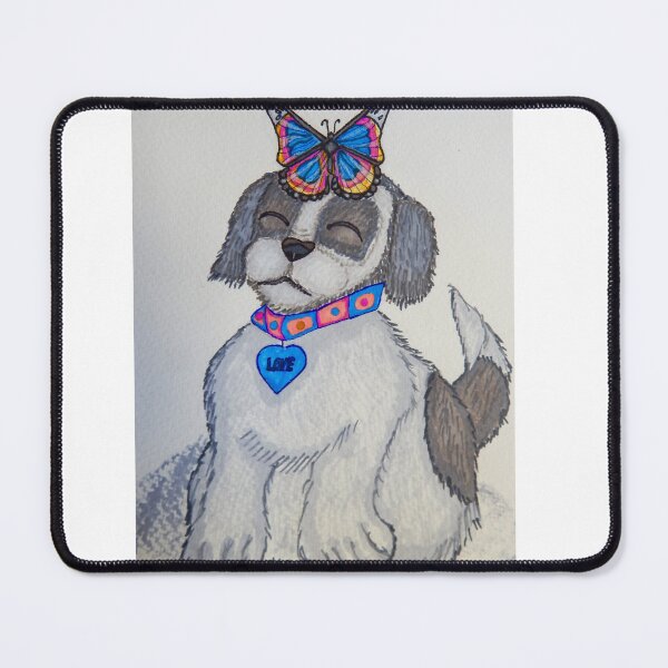 Item preview, Beautiful rainbow butterfly with a cute puppy. designed and sold by Valeriepepper.